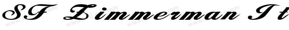 SF Zimmerman Italic字体转换